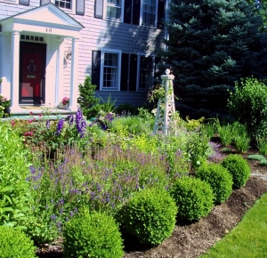 Cottage Style Entry Garden