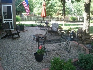 pea gravel patio 1